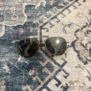 Aviator Sunglasses - Gold Frame with Dark Lenses